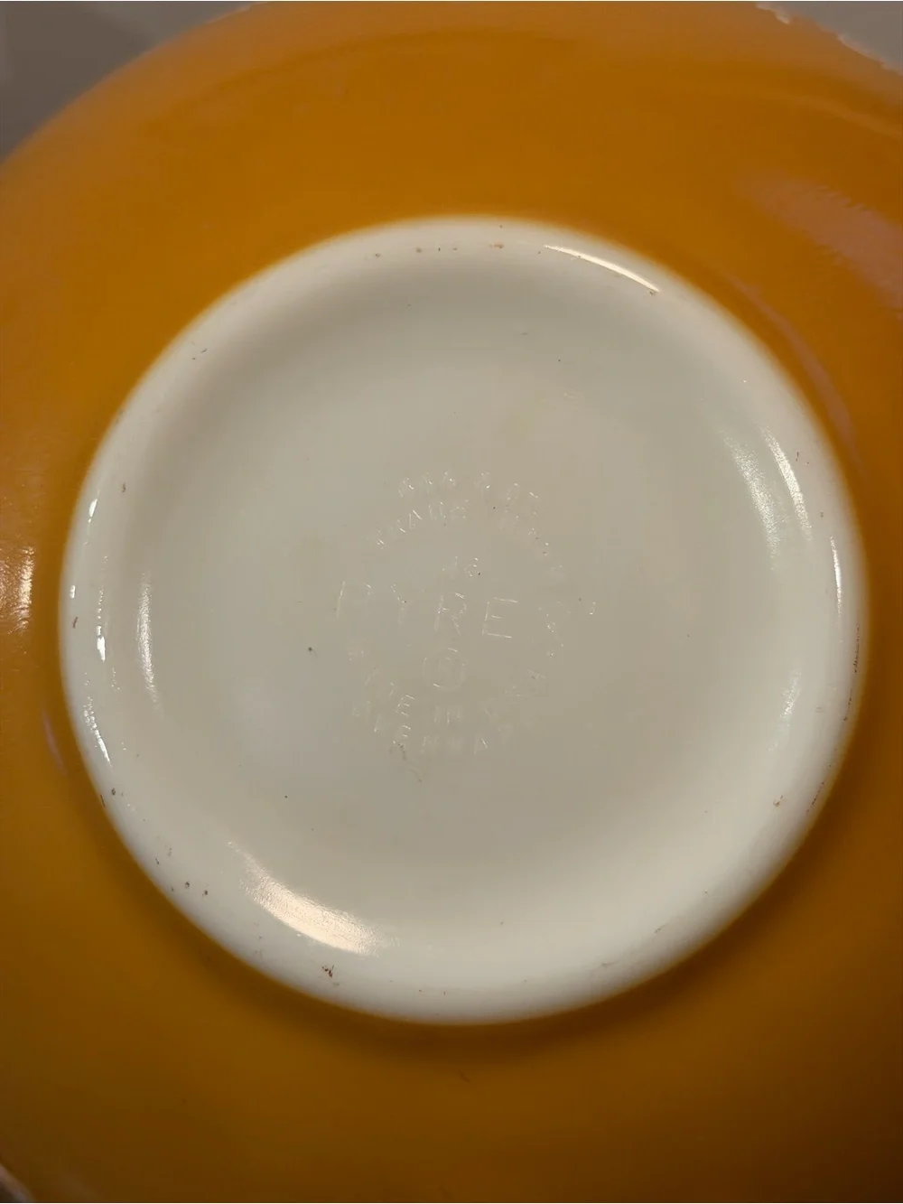 Pyrex Vintage Yellow Mixing Bowl Glass